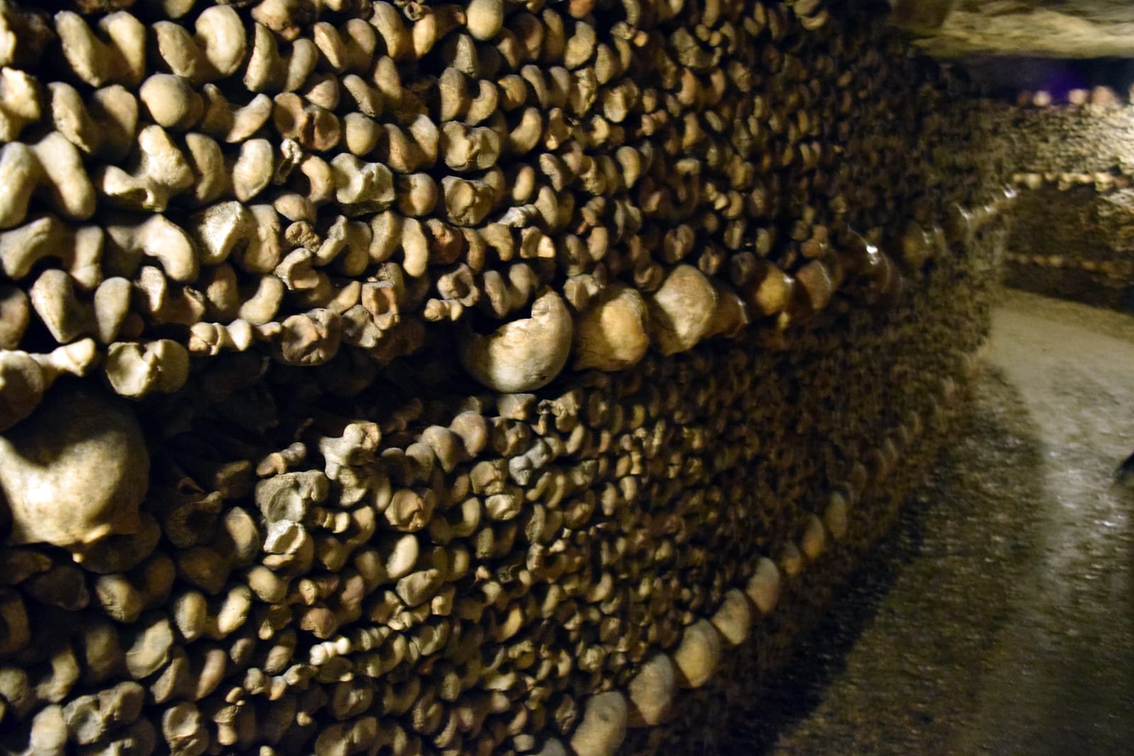 De wanden van de Catacomben